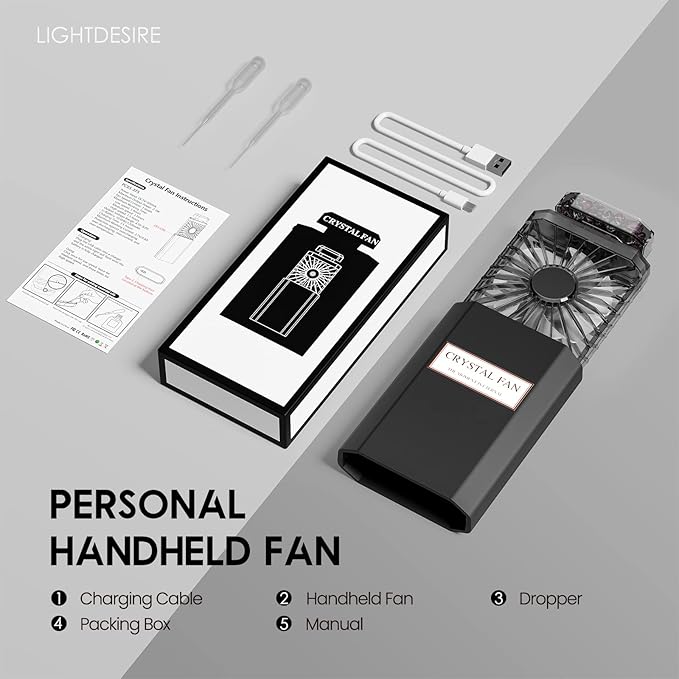 Handheld Crystal Fan