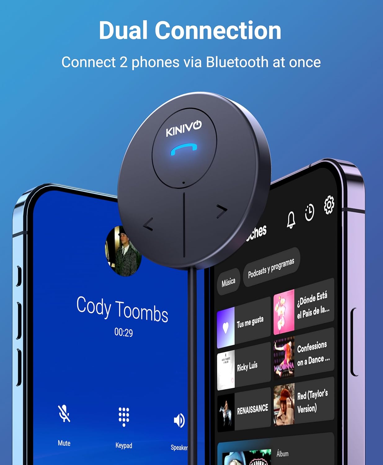Kinivo BTC480 Bluetooth Hands-Free Car Kit for Cars