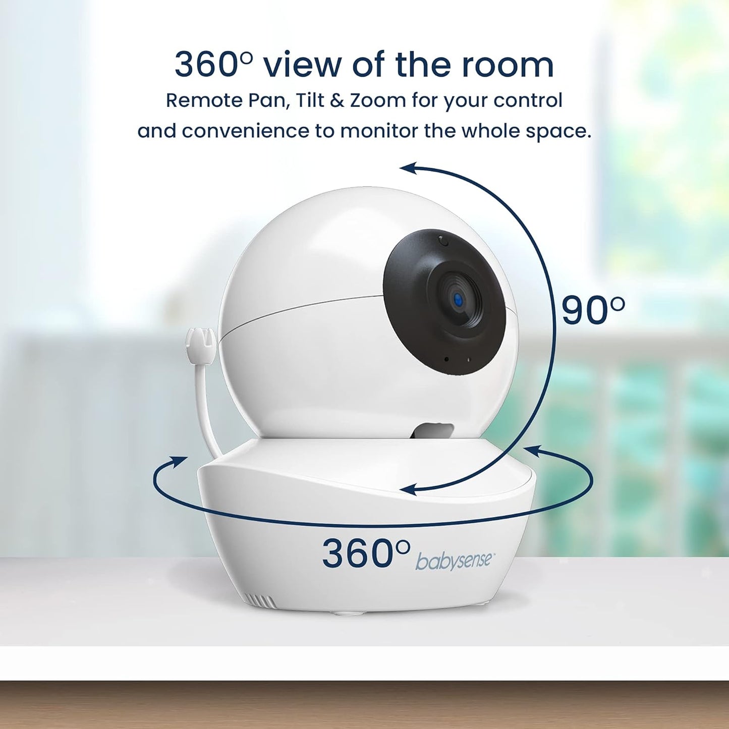 Babysense Upgraded Video Baby Monitor, 4.3" Split Screen with Two Cameras