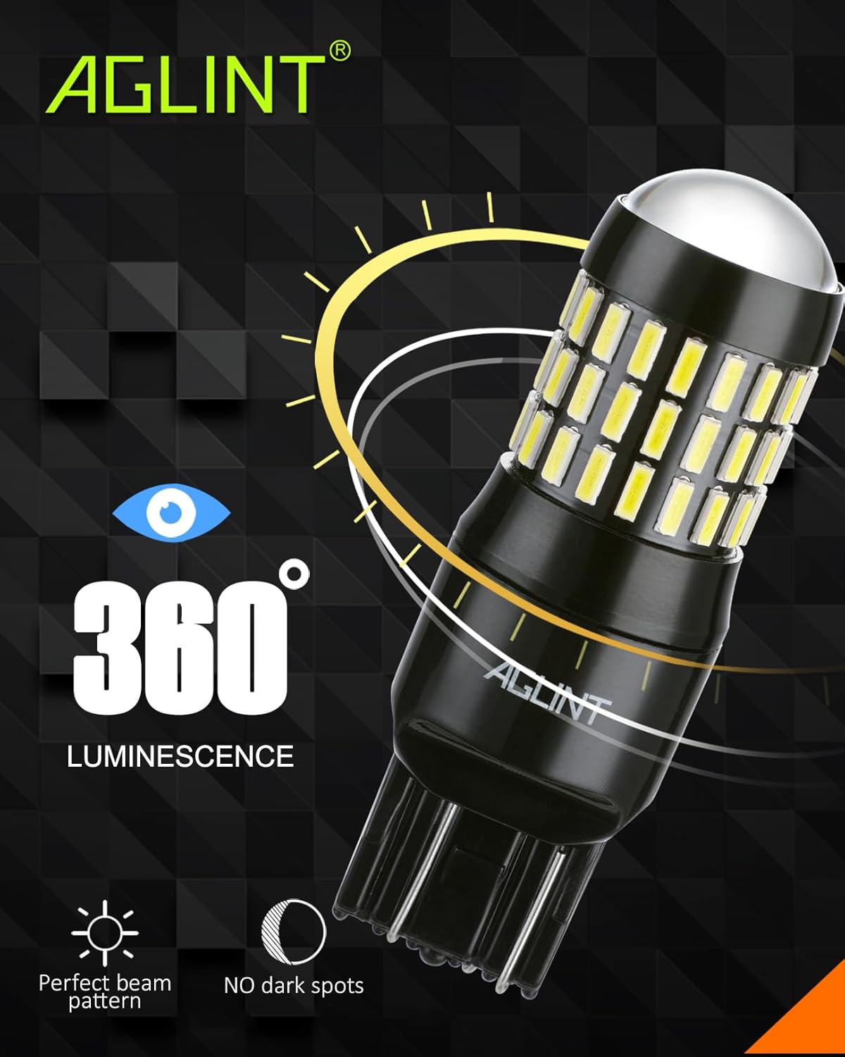 AGLINT T20 LED Bulb 4014 Chipsets 66SMD 1200 Lumens W21W 7443 7440