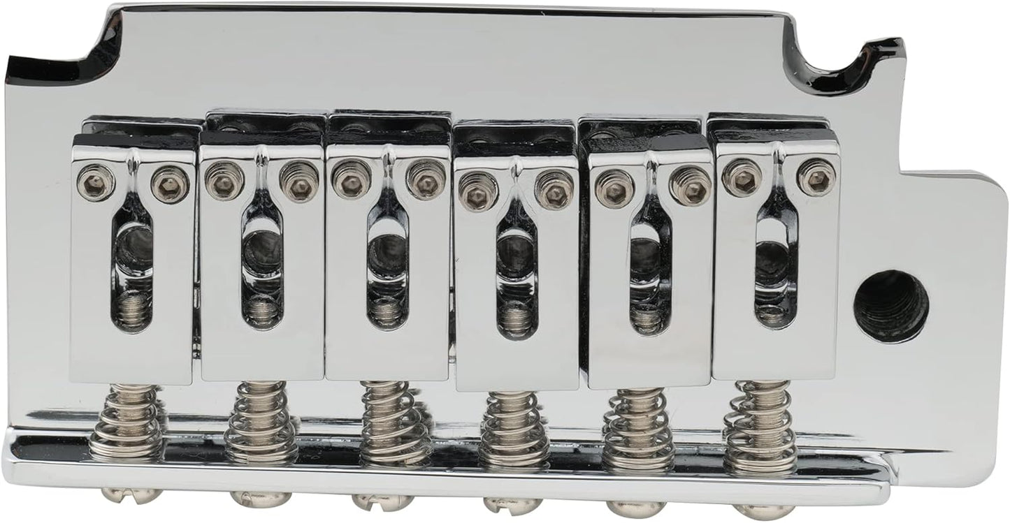 Musiclily Pro 52.5mm 2-Point Style Short Block Guitar Tremolo Bridge for Squier Strat, Chrome