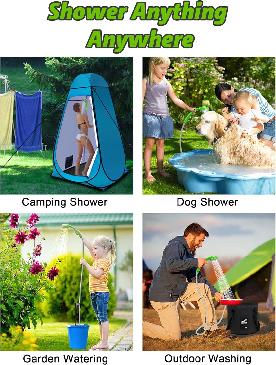 LIBERRWAY Portable Shower Camping Travel Shower Outdoor