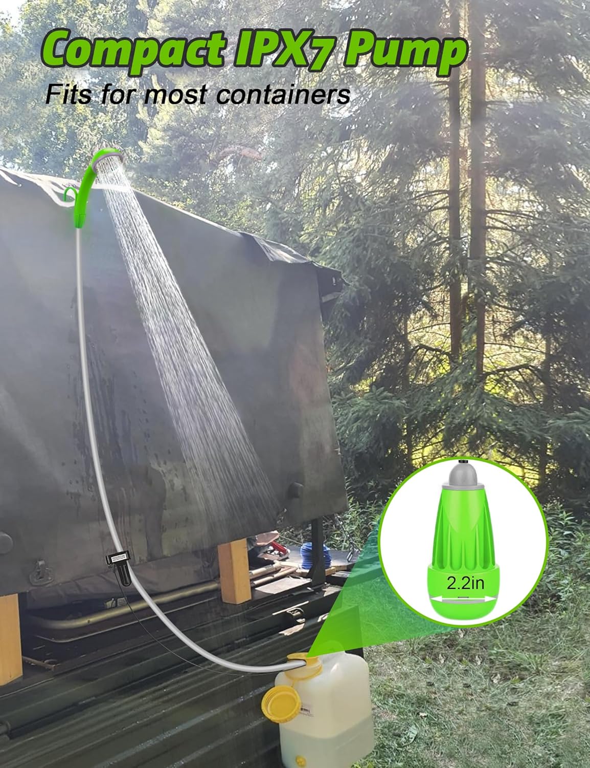 LIBERRWAY Portable Shower Camping Travel Shower Outdoor