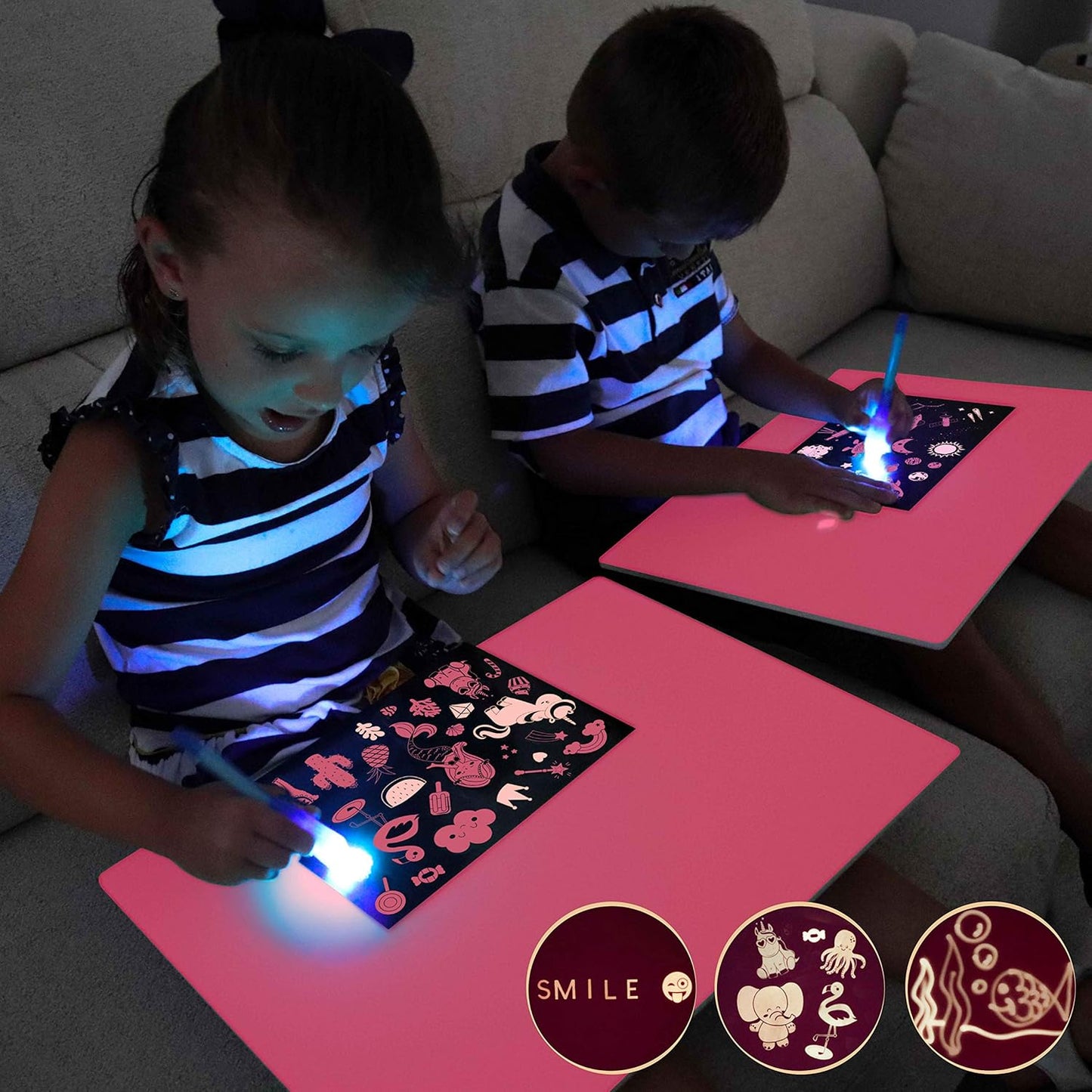Pink Light Drawing Board Kids A3 and A5 (WITHOUT PEN)
