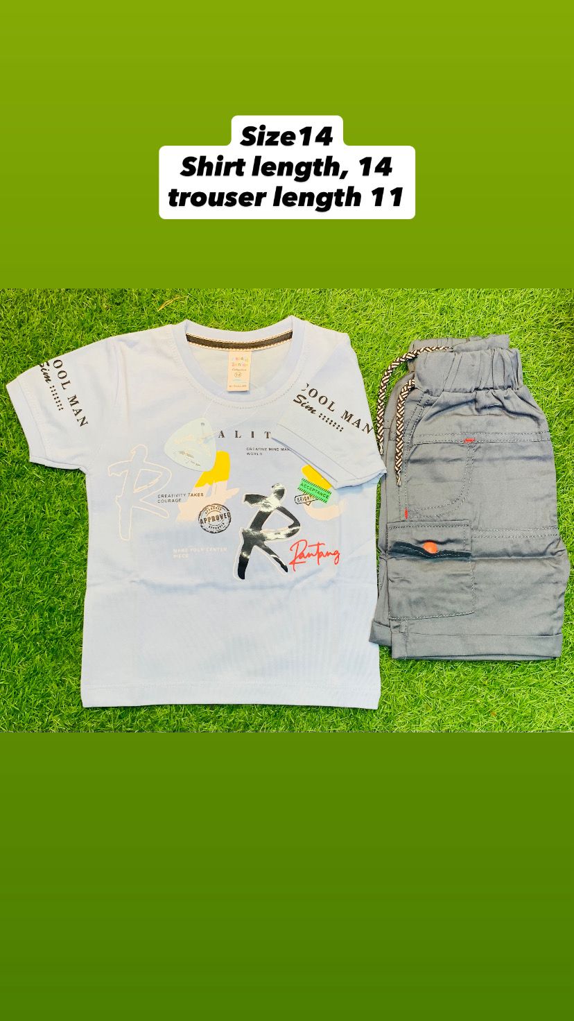 KIDS T.SHIRT AND SHORTS