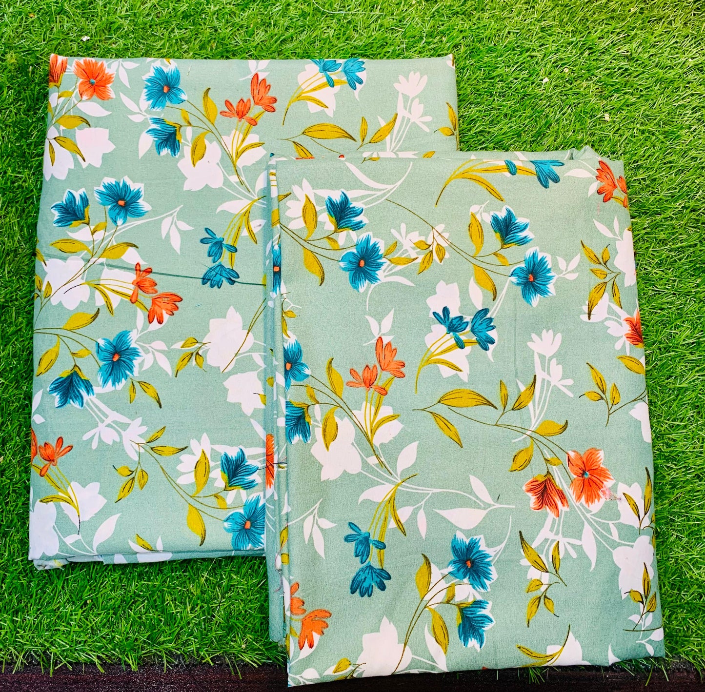 COTTON MIX (2) PIECE SUIT (UNSTITCHED) A13