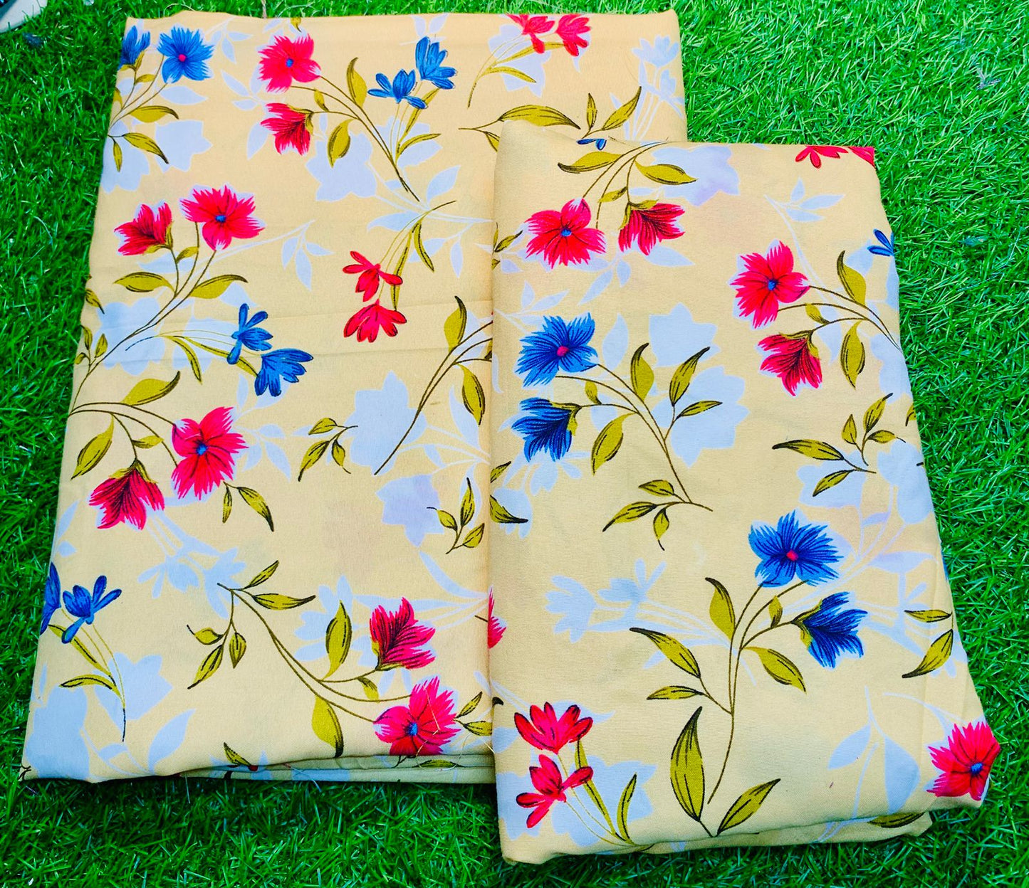 COTTON MIX (2) PIECE SUIT (UNSTITCHED) A10