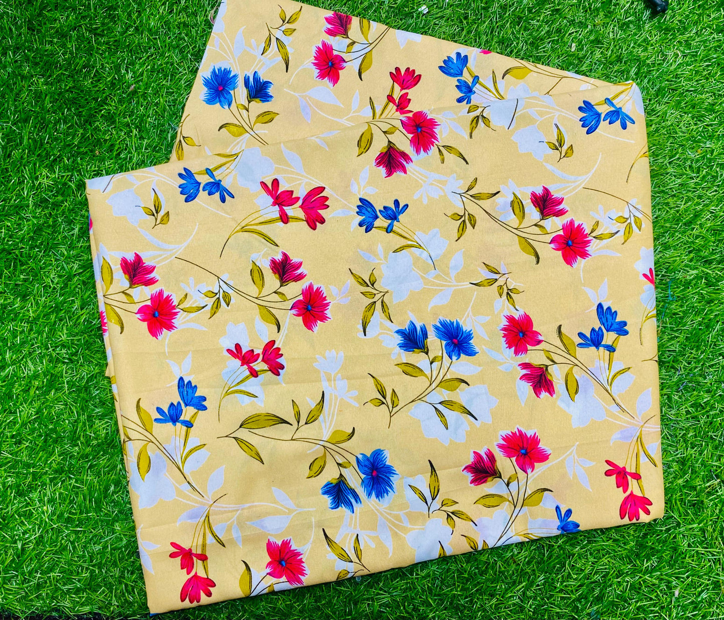 COTTON MIX (2) PIECE SUIT (UNSTITCHED)