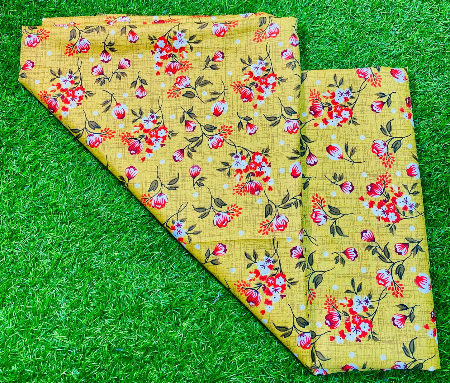 COTTON MIX (2) PIECE SUIT (UNSTITCHED)