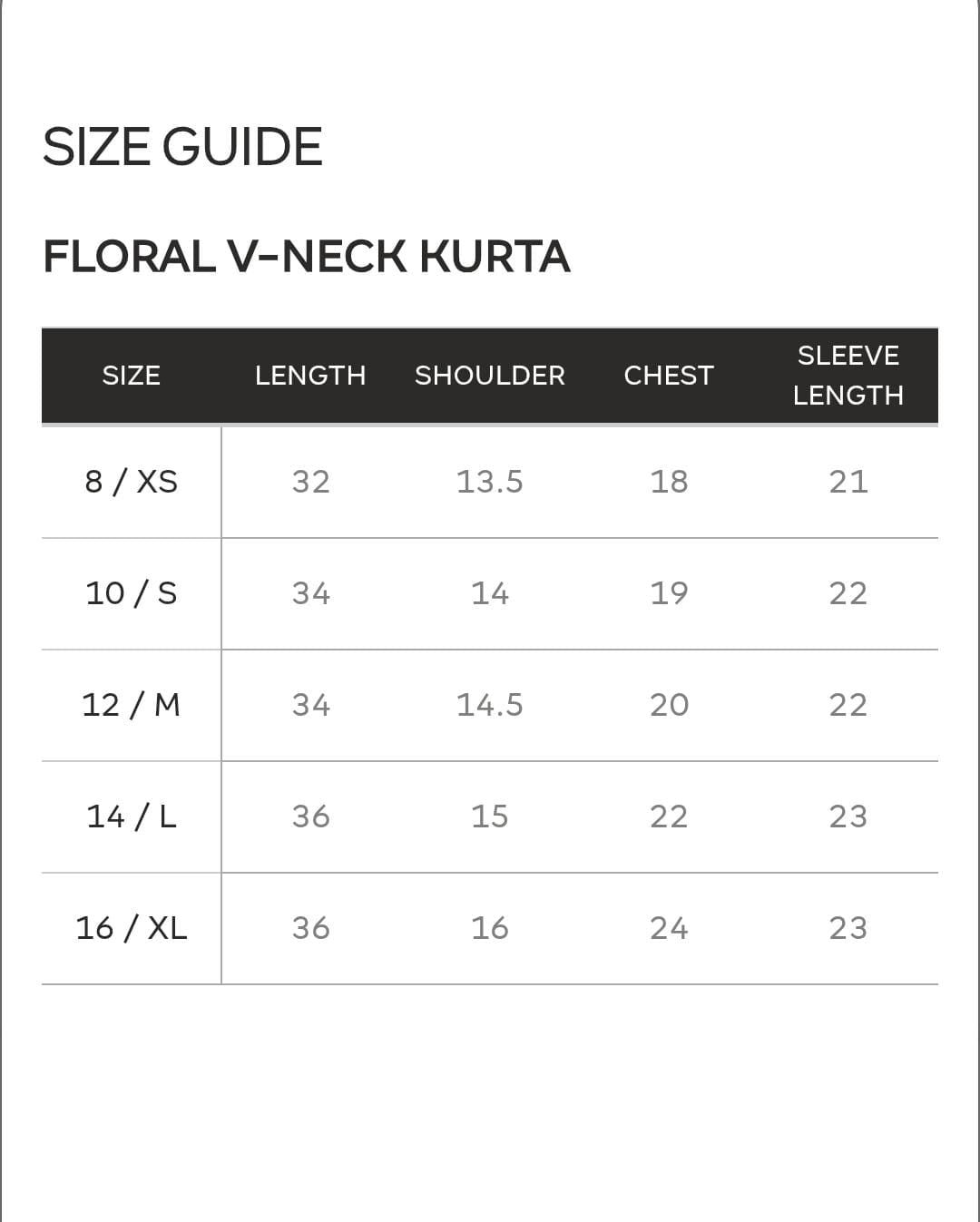 KHAADI Floral V-Neck Embroidered Kurta (STITCHED)