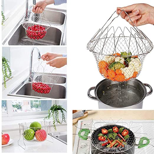 Multifunctional 12 in 1 Folding Frying Chef Basket