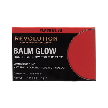 ( DEAL PACK OF 3 ) Revolution, Balm Glow, Multi-Use Balm for Cheeks, Eyes & Lips, Buildable Formula, Dewy Finish, Peach Bliss, 1.12 Oz.