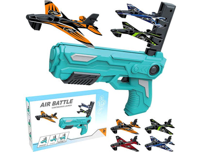 Air Battle Gun Launch with 3 Foam Glider Planes Airplane