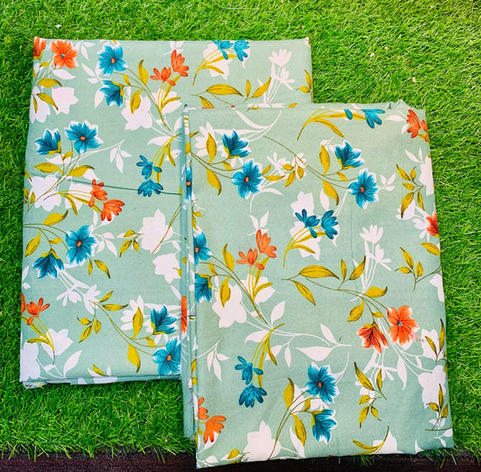 COTTON MIX (2) PIECE SUIT (UNSTITCHED) A13