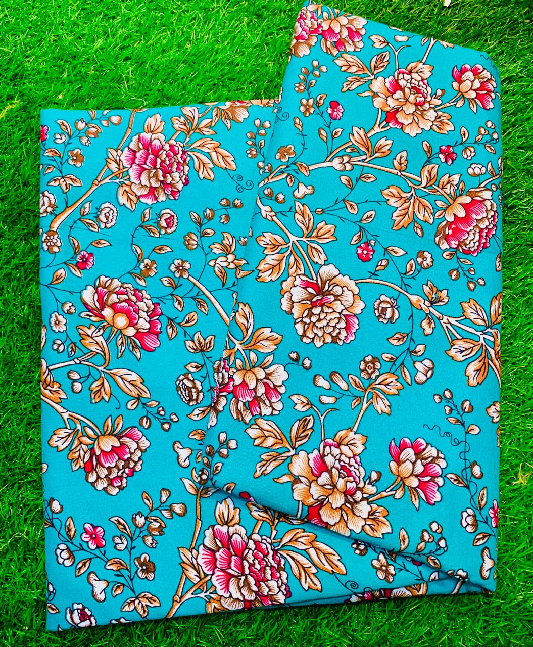 COTTON MIX (2) PIECE SUIT (UNSTITCHED) D51