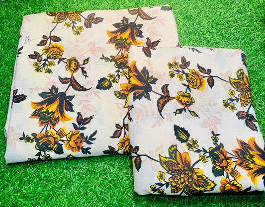 COTTON MIX (2) PIECE SUIT (UNSTITCHED) A15