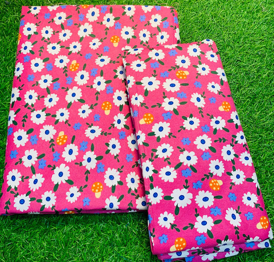 COTTON MIX (2) PIECE SUIT (UNSTITCHED) A21