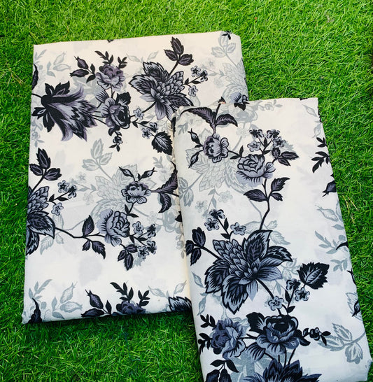 COTTON MIX (2) PIECE SUIT (UNSTITCHED) A20