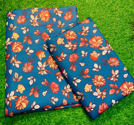 COTTON MIX (2) PIECE SUIT (UNSTITCHED) A14