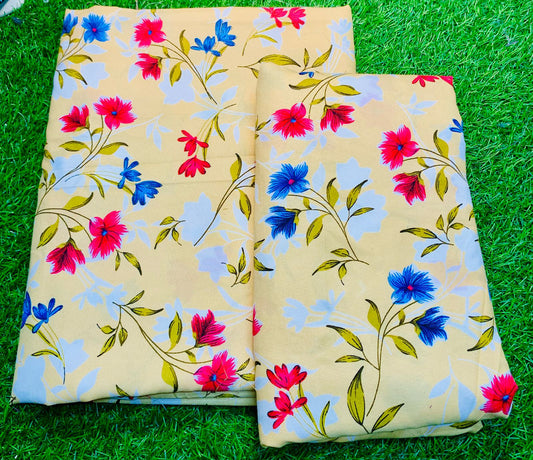 COTTON MIX (2) PIECE SUIT (UNSTITCHED) A10