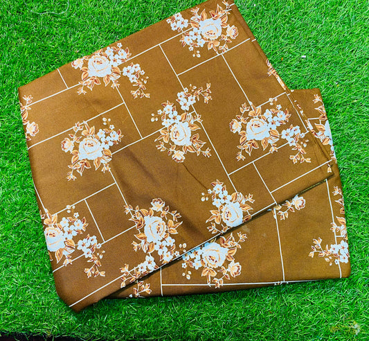 COTTON MIX (2) PIECE SUIT (UNSTITCHED)