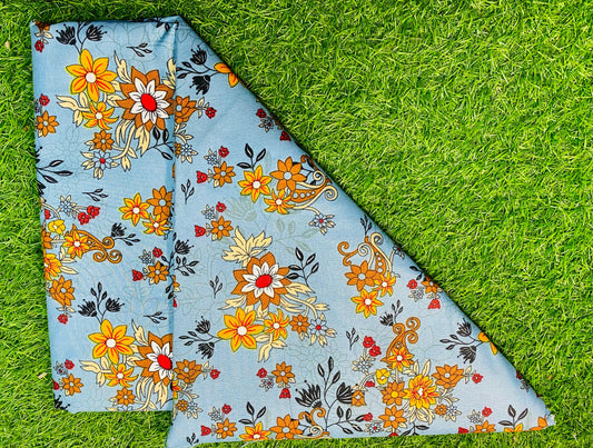 COTTON MIX (2) PIECE SUIT (UNSTITCHED)