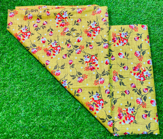 COTTON MIX (2) PIECE SUIT (UNSTITCHED)