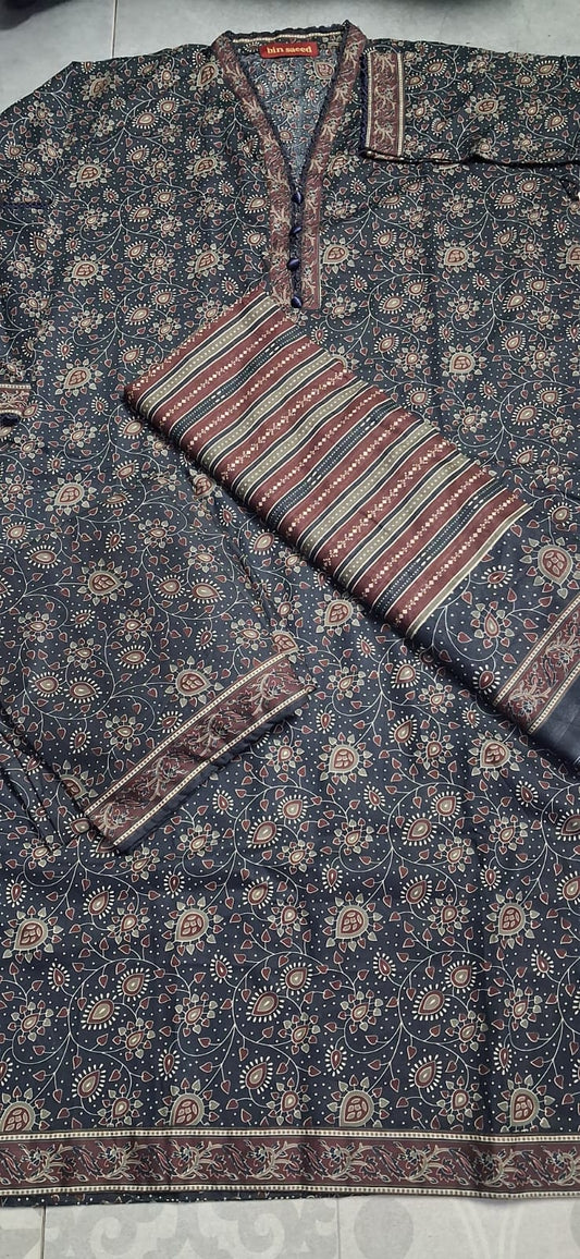BIN SAEED 3 PIECE LAWN ( STITCHED )