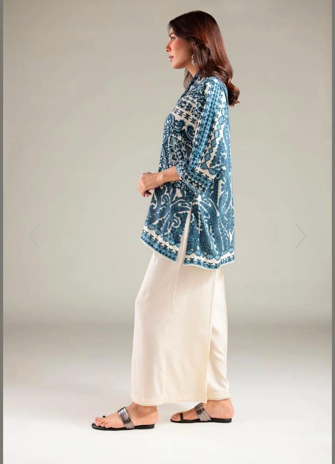 KHAADI Geometric Kurta (STITCHED)