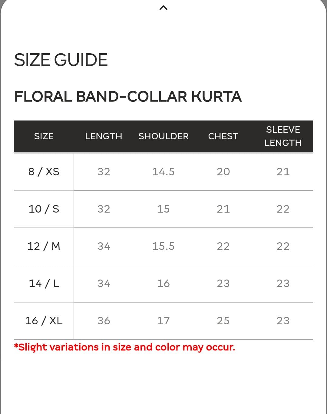 KHAADI Floral Band-Collar Kurta (STITCHED)