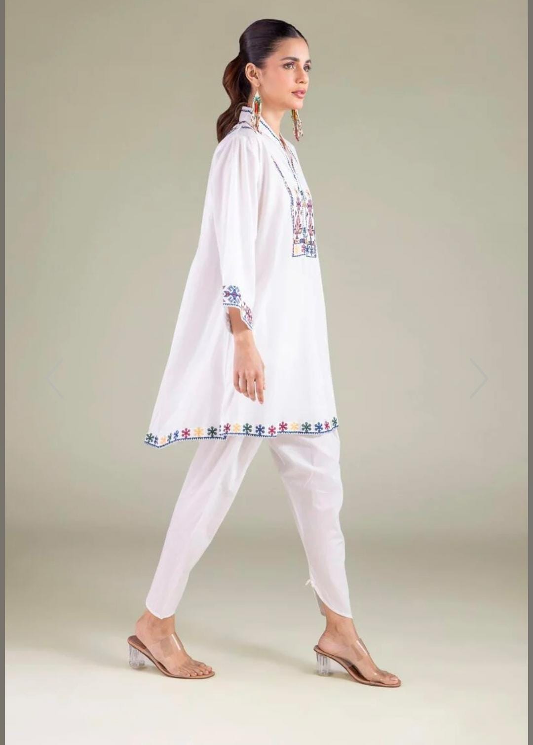 KHAADI Geometric V-Neck Embroidered 2 PIECE (STITCHED)
