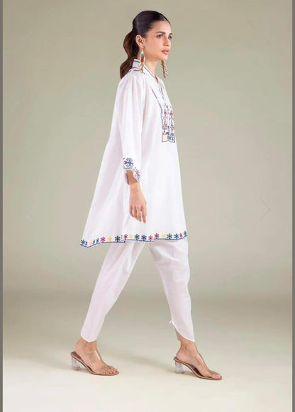 KHAADI Geometric V-Neck Embroidered 2 PIECE (STITCHED)