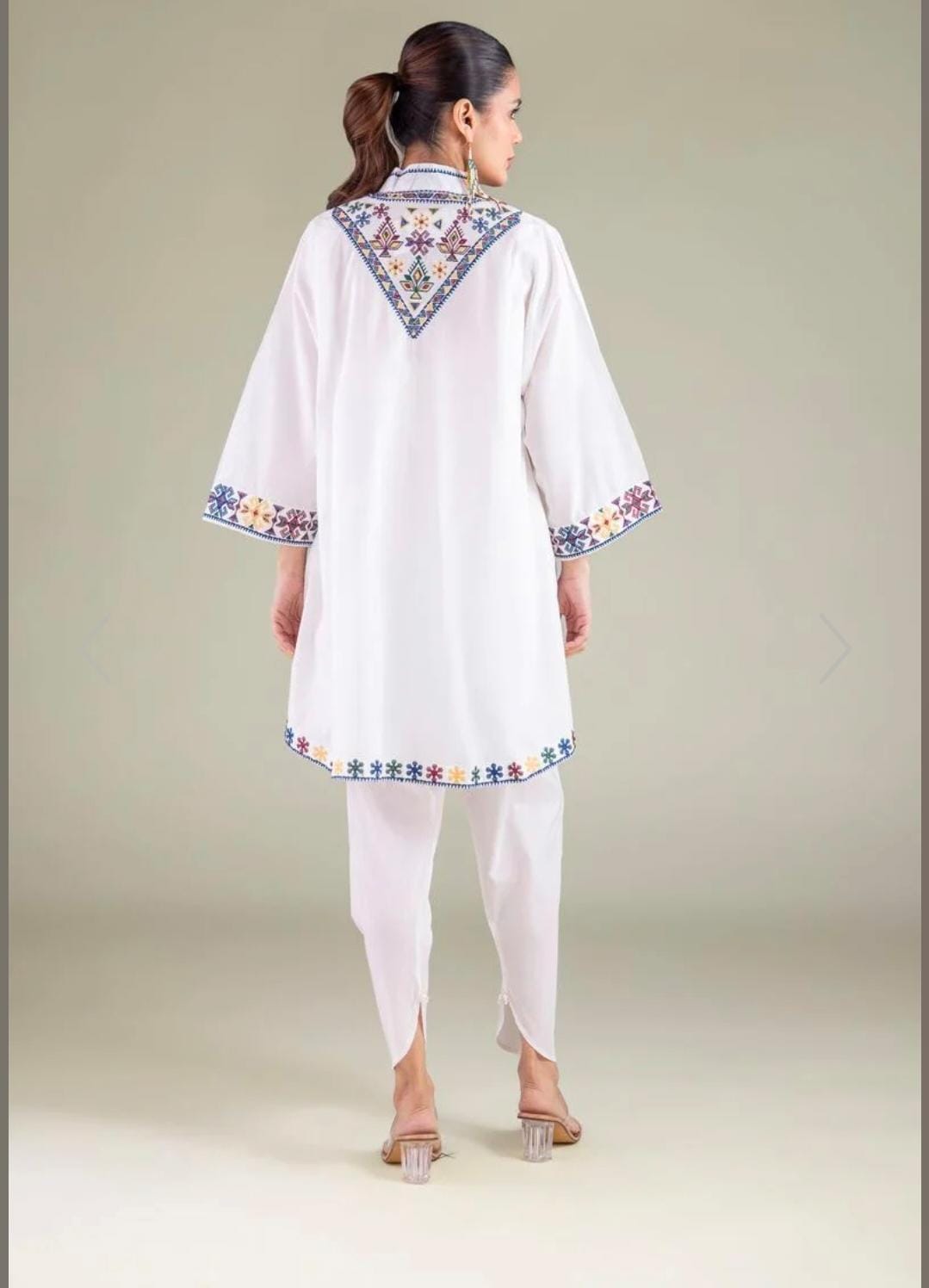 KHAADI Geometric V-Neck Embroidered 2 PIECE (STITCHED)