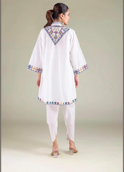 KHAADI Geometric V-Neck Embroidered 2 PIECE (STITCHED)