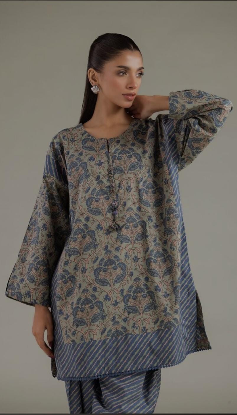 KHAADI Round-Neck Kurta (STITCHED)