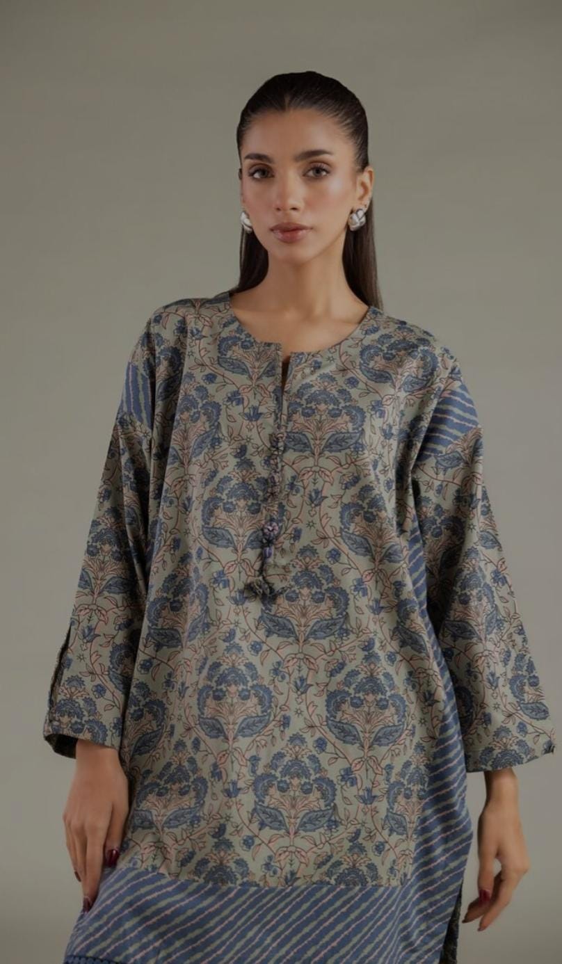 KHAADI Round-Neck Kurta (STITCHED)