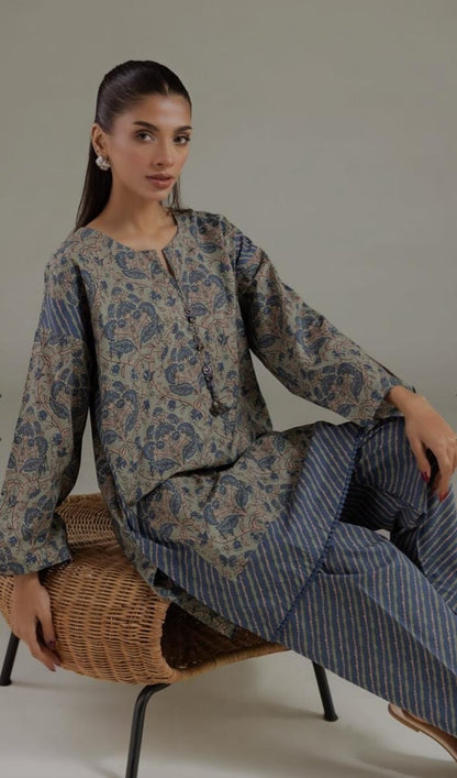 KHAADI Round-Neck Kurta (STITCHED)