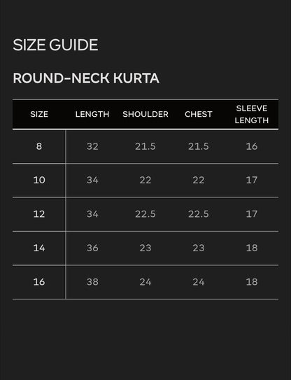 KHAADI Round-Neck Kurta (STITCHED)